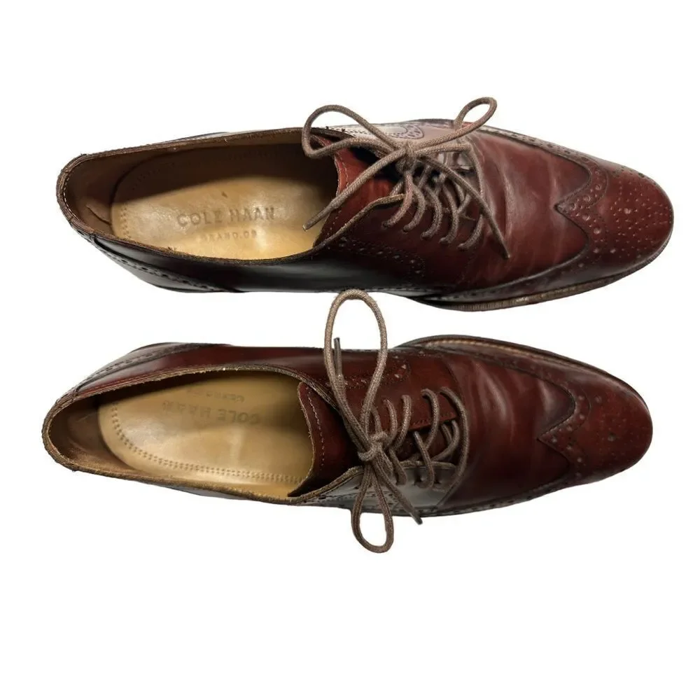 Anthropologie Cole Haan Grand OS‎ Wingtip Oxfords Brown Size 9.5